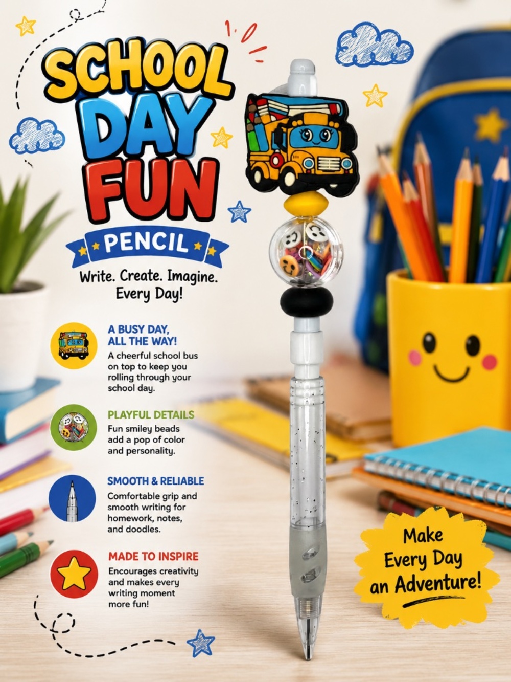 School Bus Scribbles Pencil